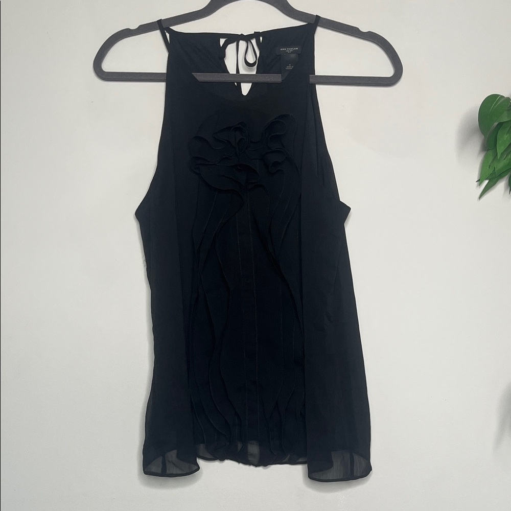Ann Taylor Elegant Black Sleeveless Top